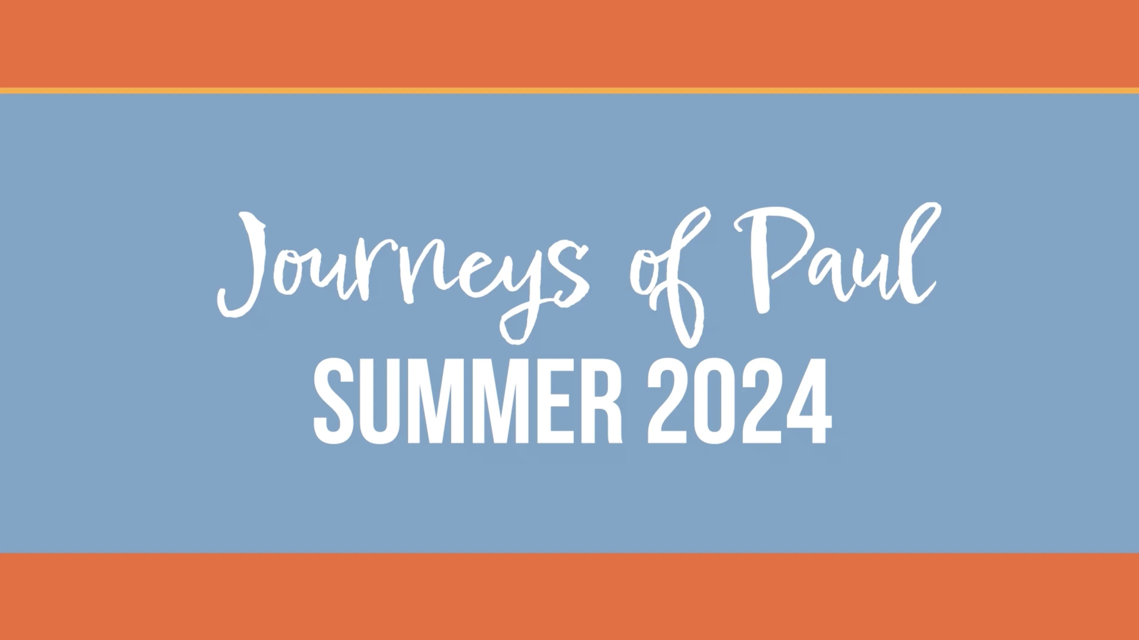 Community Sunday School - Journeys of Paul on Vimeo
