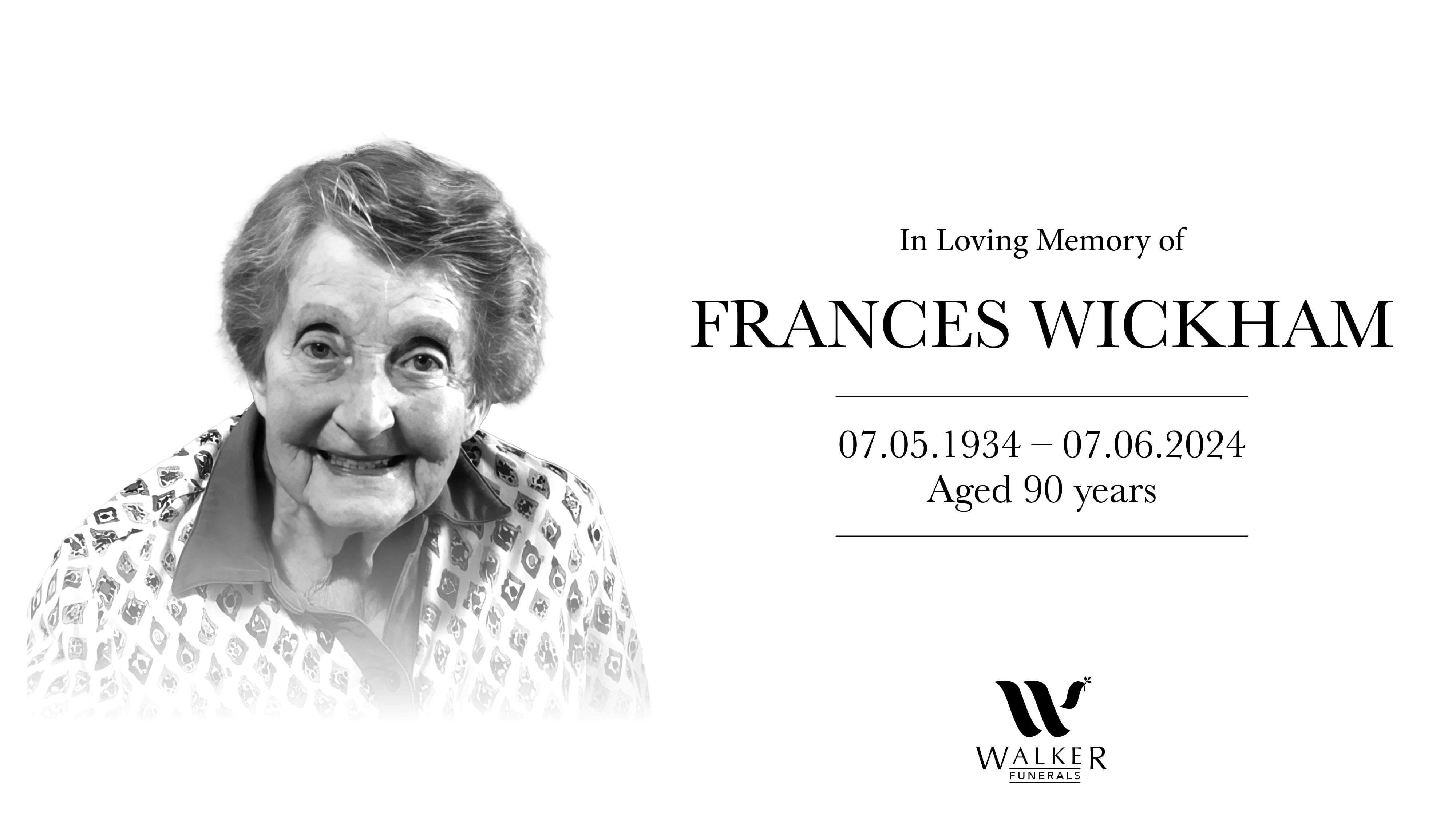 Robert B Walker Funerals - Frances Wickham On Vimeo