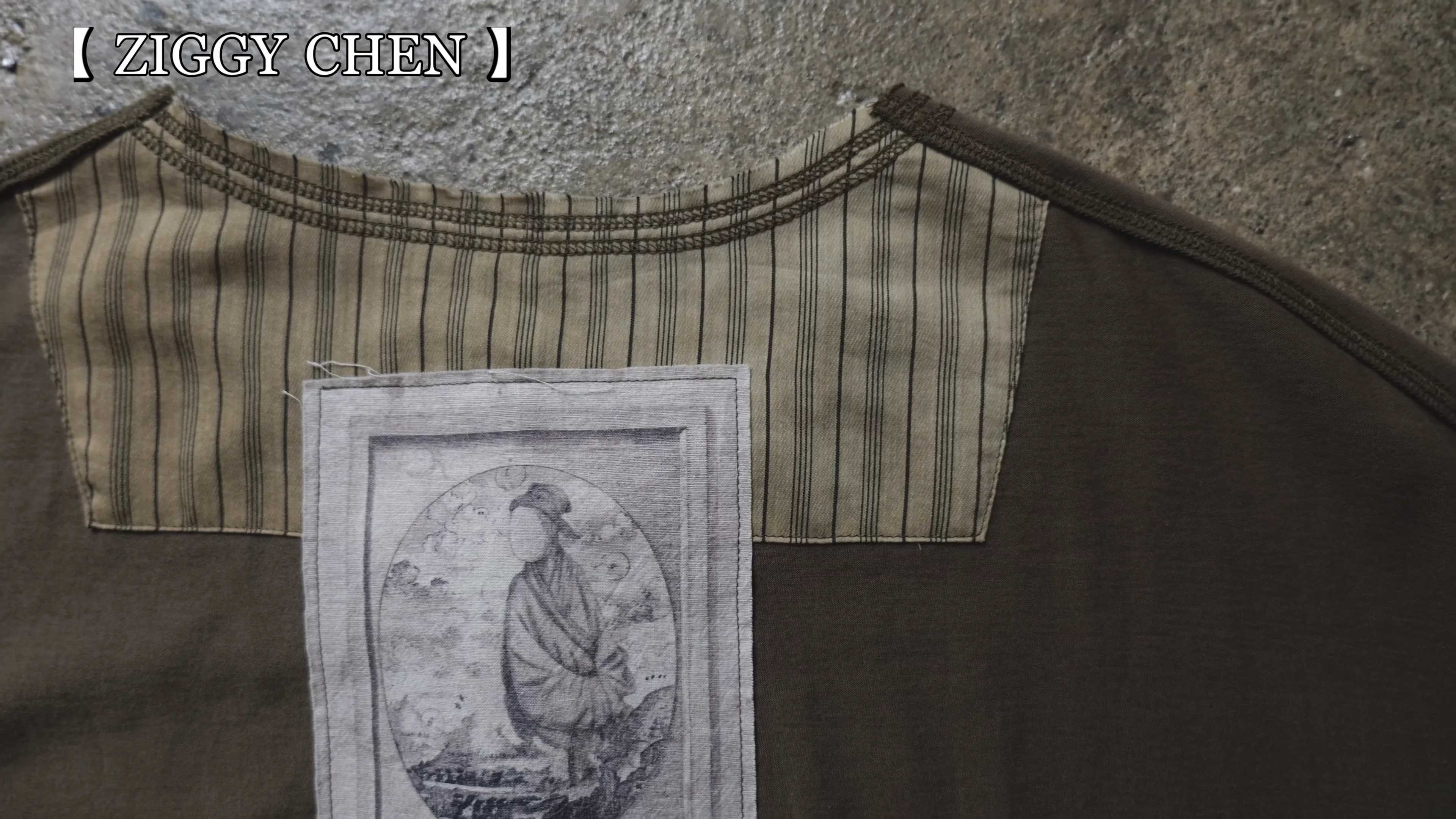 0M2410207. Layerer Hemley Neck T-Shirt. Forest. ZIGGY CHEN