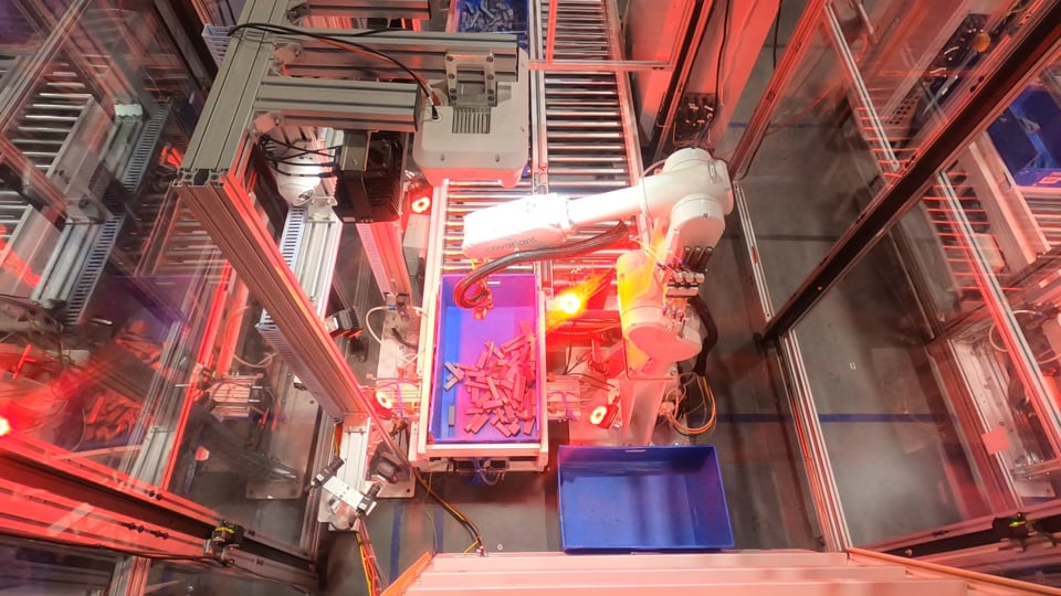 AI-powered Robotic Putwall sorting Merit Beauty orders