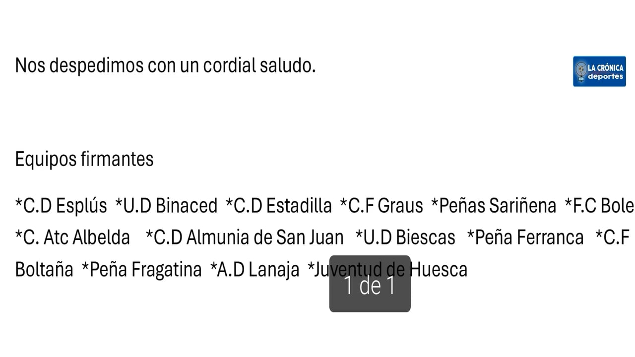 QUEJA FORMAL POR LA SITUACIÓN DE LOS DESCENSOS EN PRIMERA REGIONAL GRUPO 2