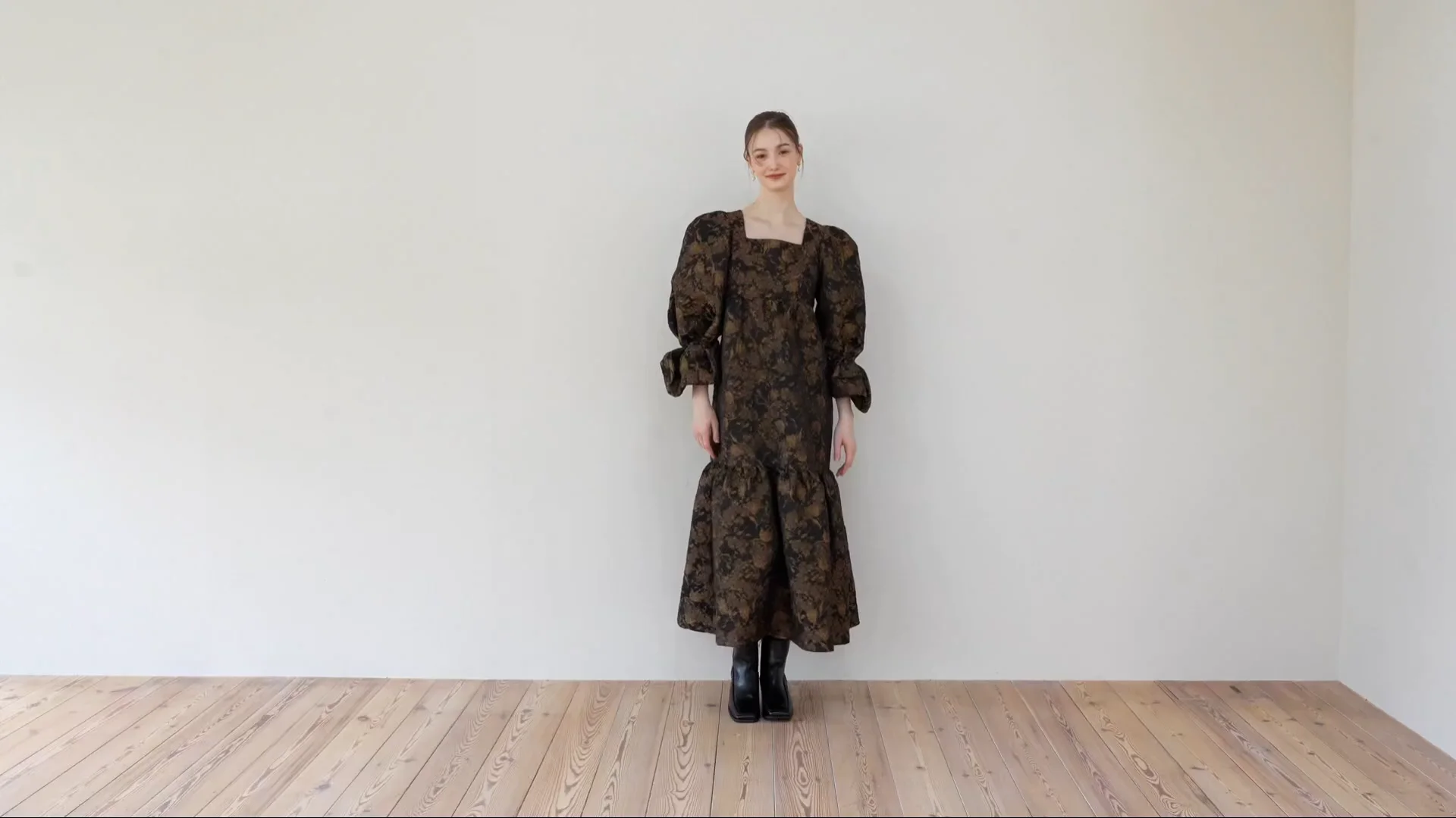 jacquard volume dress | Acka.| エーシーケーエー|公式 jacquard volume dress | Acka.| エーシーケーエー|公式