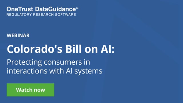 Colorado's Bill on AI: Protecting consumers in interactions with AI systems