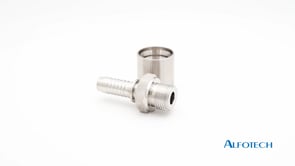 Stainless crimped hose coupling, BSP nipple