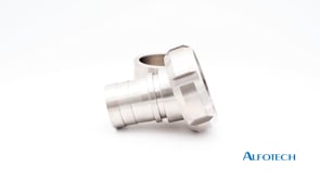 Press coupling f. corrugated PTFE hose w. braid, SMS union nut