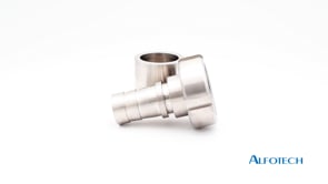 Press coupling f. corrugated PTFE hose w. braid, DS union nut