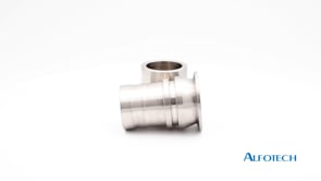 Press coupling f. corrugated PTFE hose w. braid, ISO Clamp liner