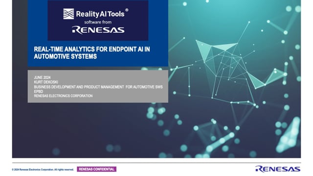 Real-time analytics for endpoint AI in automotive systems