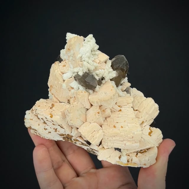 Microcline and Albite with Smoky Quartz