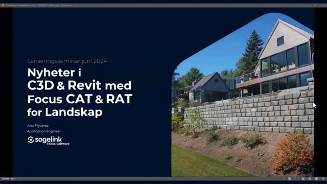 Lanseringsseminar 2024: Nyheter i Civil 3D og Revit med Focus CAT og RAT for landskap