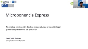 Microponencia express - Normativa en situacin de altas temperaturas, proteccin legal y medidas preventivas de aplicacin