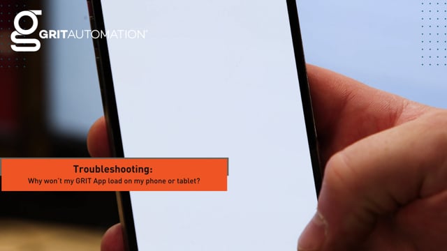Troubleshooting: GRIT App Won't Load