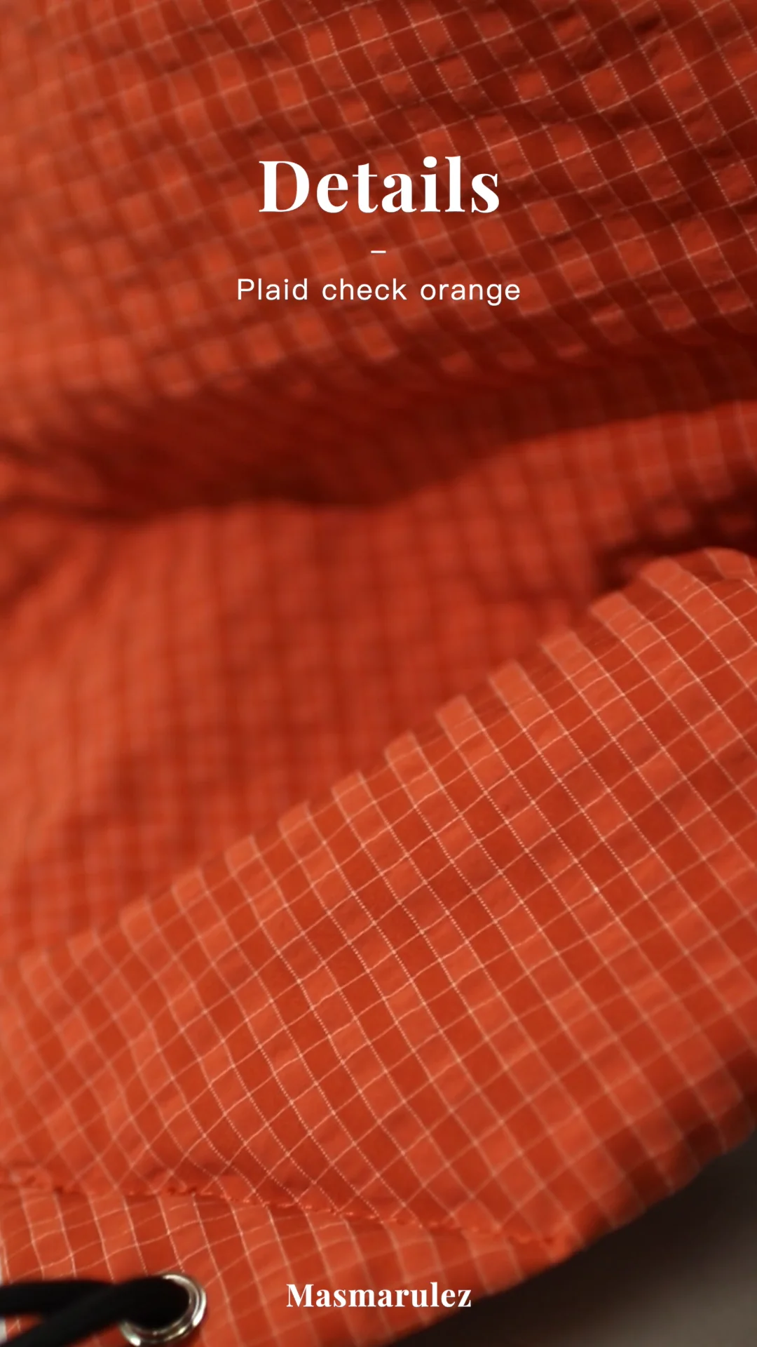 ◆masmarulez◆ Gym sack string bag plaid check orange 50111 MUSINSA | MASMARULEZ [INT] Gym sack string bag _ plaid check
