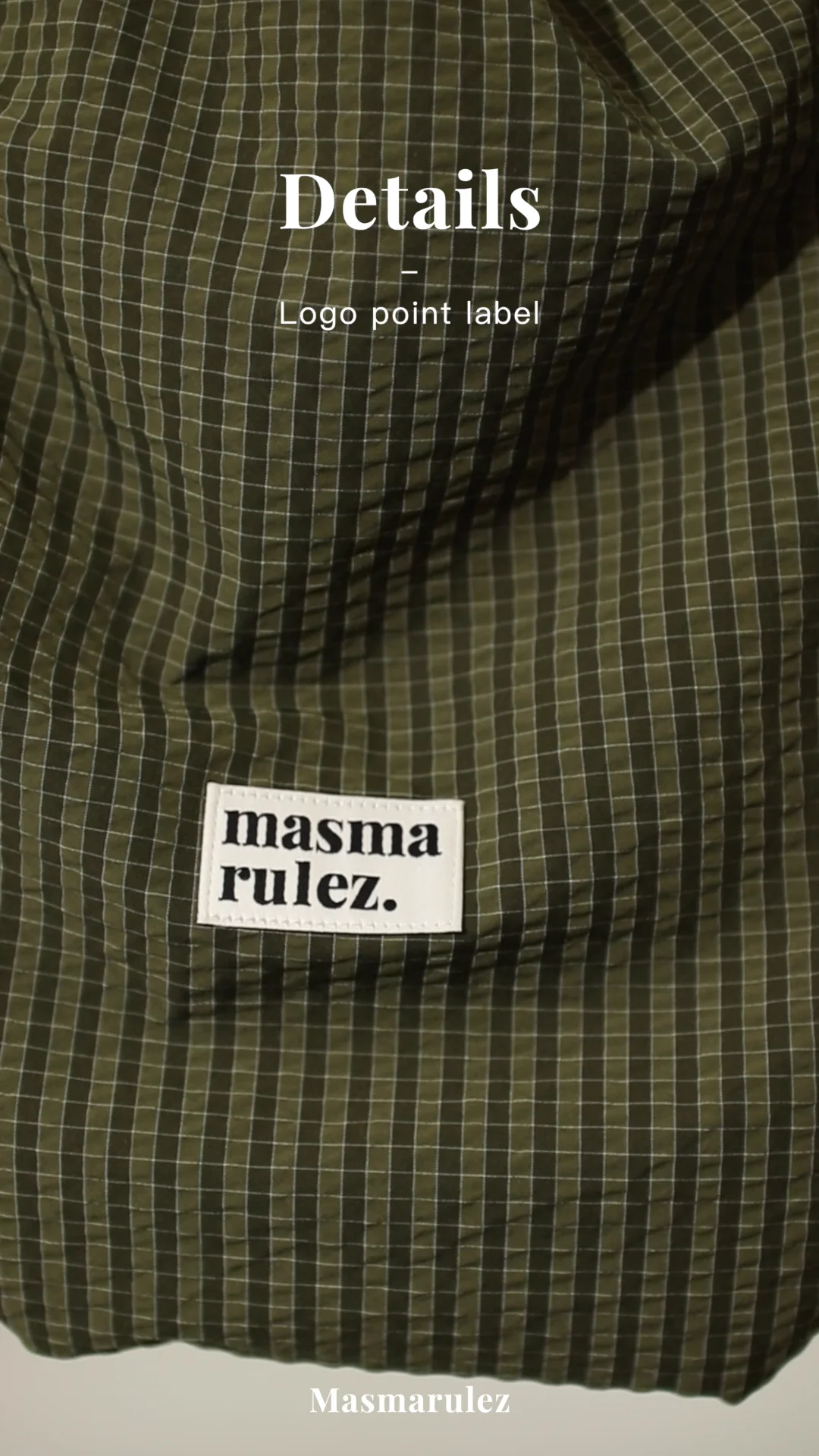 ★masmarulez★ Gym sack string bag _ plaid check khaki MUSINSA | MASMARULEZ [INT] Gym sack string bag _ plaid check