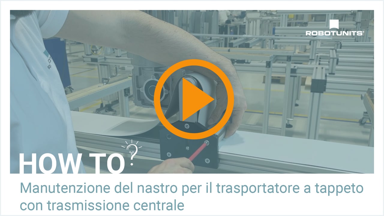 Manutenzione del nastro per il trasportatore a tappeto con trasmissione centrale | Robotunits How To?