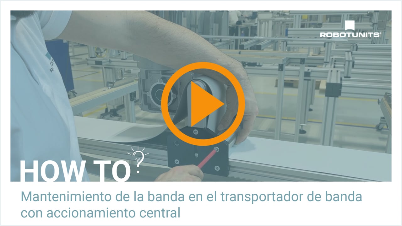 Mantenimiento de la banda en el transportador de banda con accionamiento central | Robotunits How To?