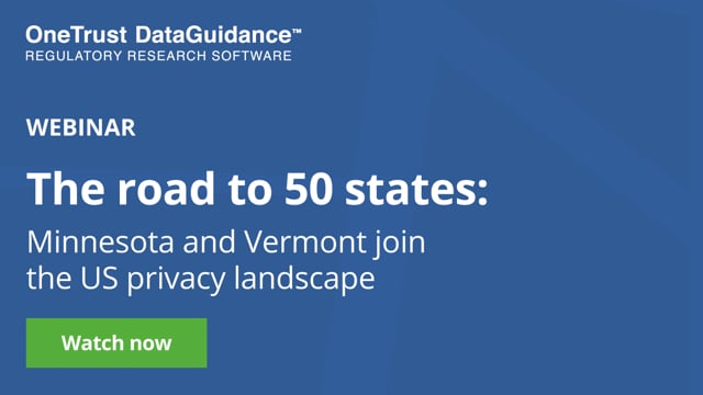 The road to 50 states: Minnesota and Vermont join the US privacy landscape