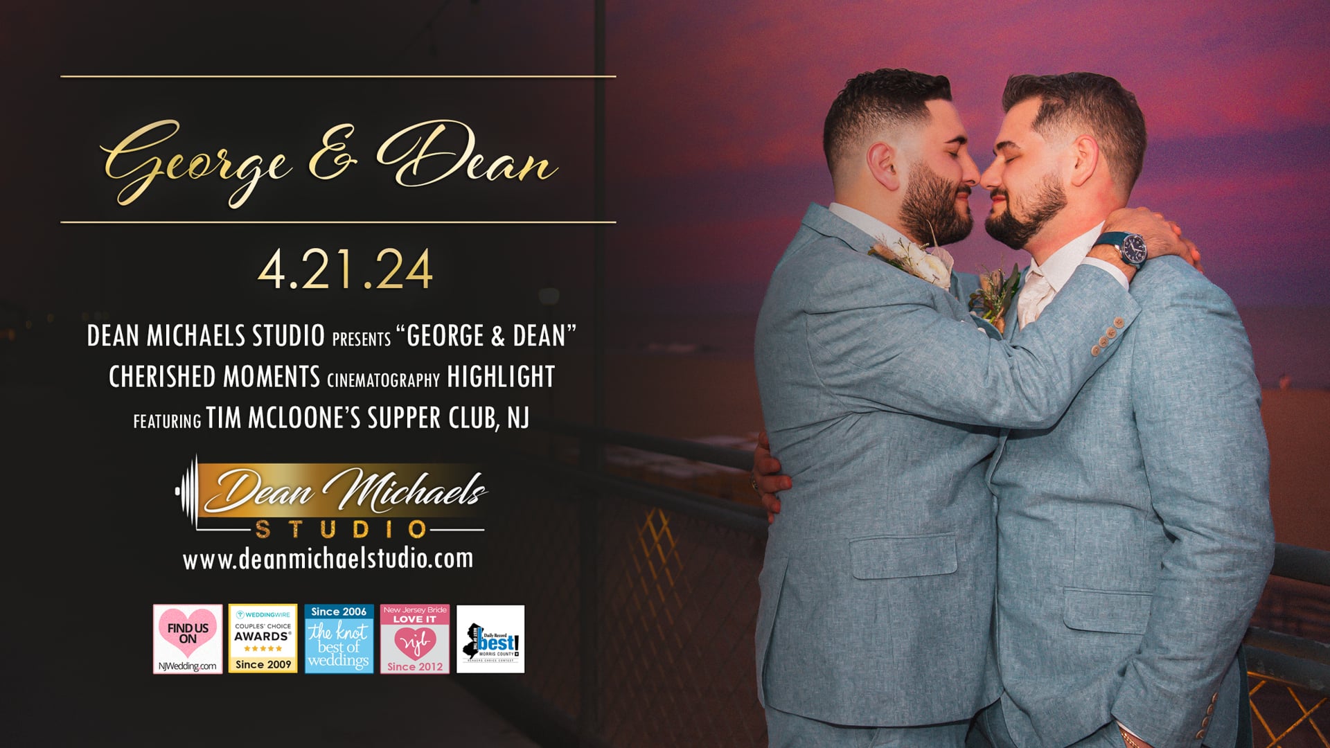 George & Dean's Wedding Highlight Recap at Tim McLoone's Supper Club, NJ