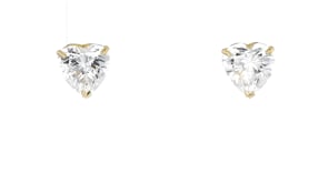 2.50 ct. t.w. CZ Heart Stud Earrings in 14kt Yellow Gold