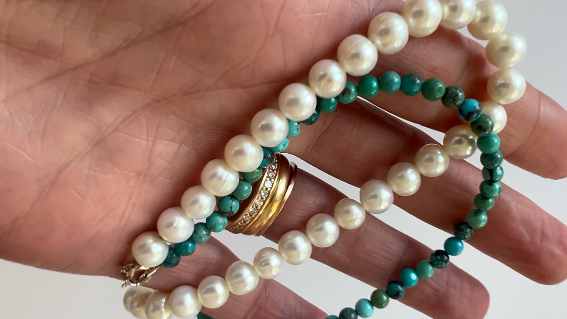 Collana Miluna Terra E Mare PCL4432 Turchese E Perla | Idea