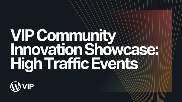 Thumbnail for: VIP Innovation Showcase: High Traffic Events