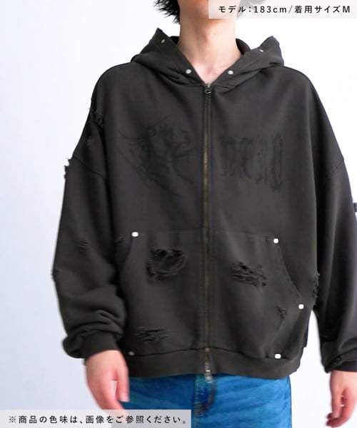 【ほぼ新品！】NOT4NERD Studフードジップパーカー ほぼ新品！】NOT4NERD Studフードジップパーカー メンズ