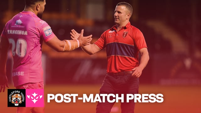 POST-MATCH PRESS: Willie Peters talks to the press after win over the Tigers