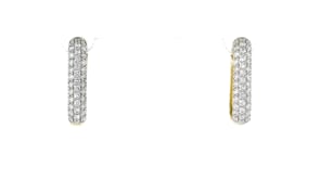 1.00 ct. t.w. Lab-Grown Diamond Paper Clip Link Hoop Earrings in 14kt White Gold