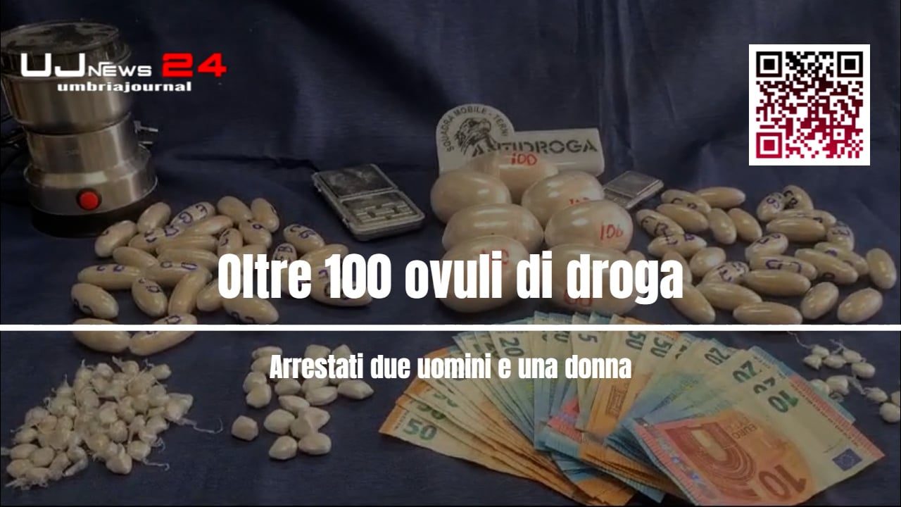 Oltre 100 ovuli di droga, arrestati due uomini e una donna