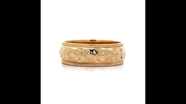 Vintage 1950's Orange Blossom Band in 14k Yellow Gold – Filigree
