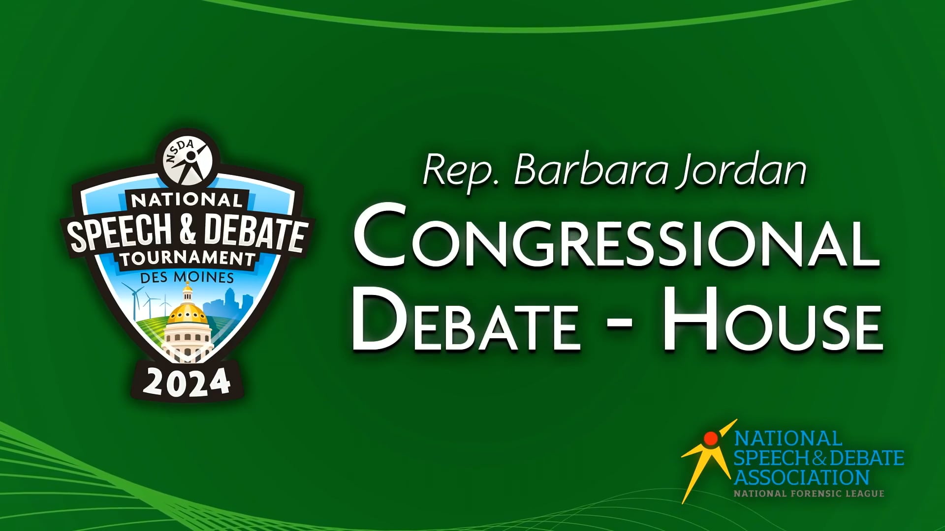 House Final Round Part 1 - Congressional Debate - 2024 National Speech &  Debate Tournament (Livestream)