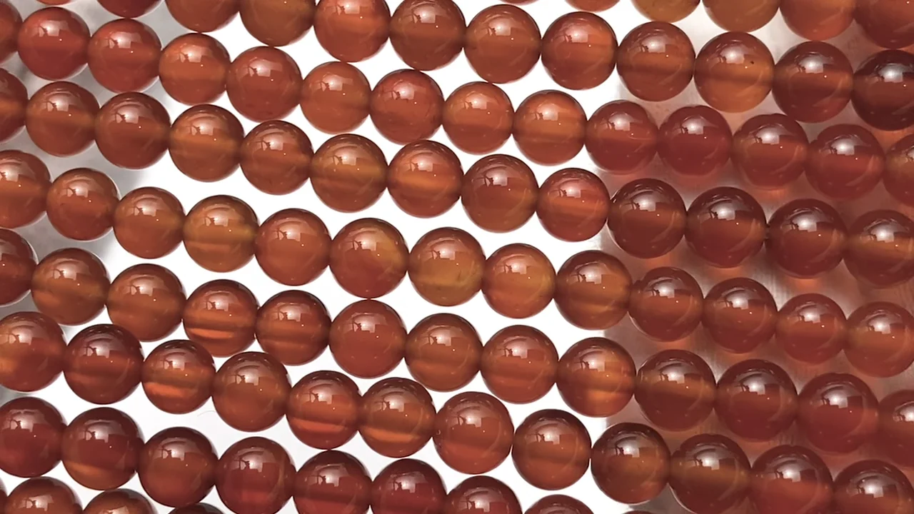 カーネリアン ラウンド5mm 1連｜天然石ビーズの卸問屋・通販