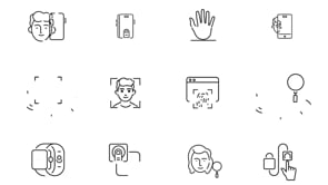 Biometric Recognition Icons, an Outline Icon by Prosymbols (Thumbnail 6 of 6)