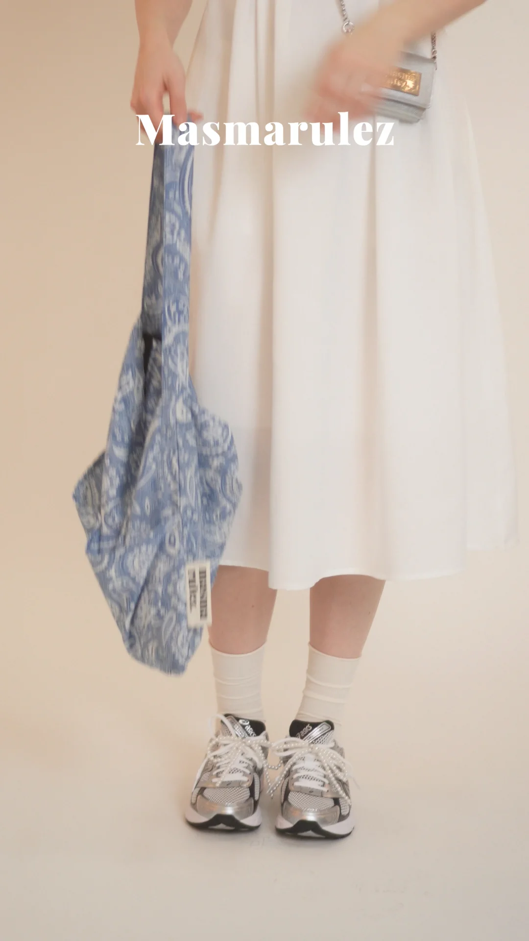 ★masmarulez★ Rabbit eco bagPaisley blue Rabbit eco bag_Paisley blue : Masmarulez [마스마룰즈]