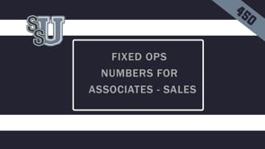 450 Fixed Ops Numbers for Service Advisors