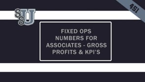 451 Fixed Ops Numbers for Service Advisors