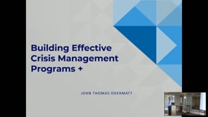 Building Effective Crisis Management Programs
