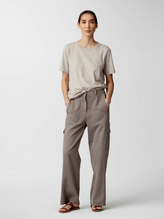 Garment-Dyed Utility Organic Cotton Cargo Pant | EILEEN FISHER Garment-Dyed Utility Organic Cotton Cargo Pant | EILEEN FISHER