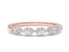 Lab Grown Diamond Marquise-Cut 5-Stone Anniversary Band in 14K Rose Gold &#40;1/2 ct. tw.&#41;