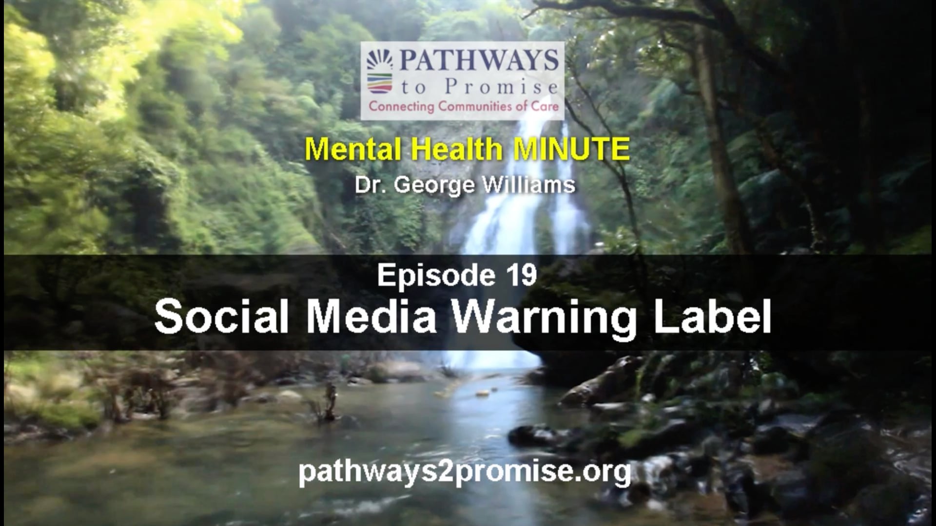 Mental Health MINUTE - Episode 19 - Social Media Warning Label