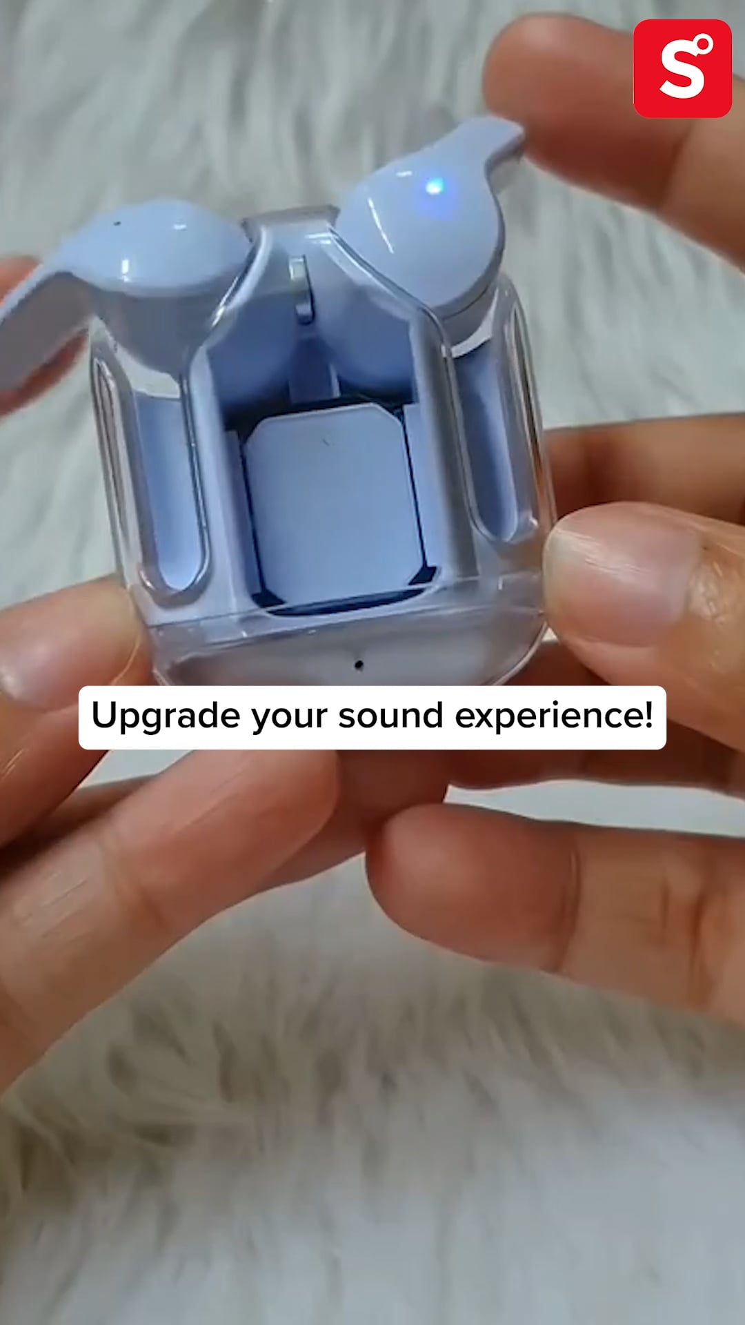 TWS - Wireless Earbuds With Digital Display and Transparent