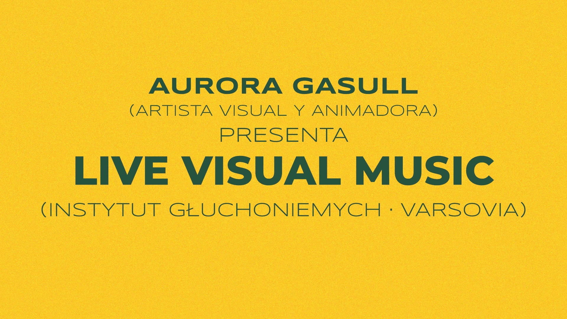 Aurora Gasull presenta «Live Visual Music»