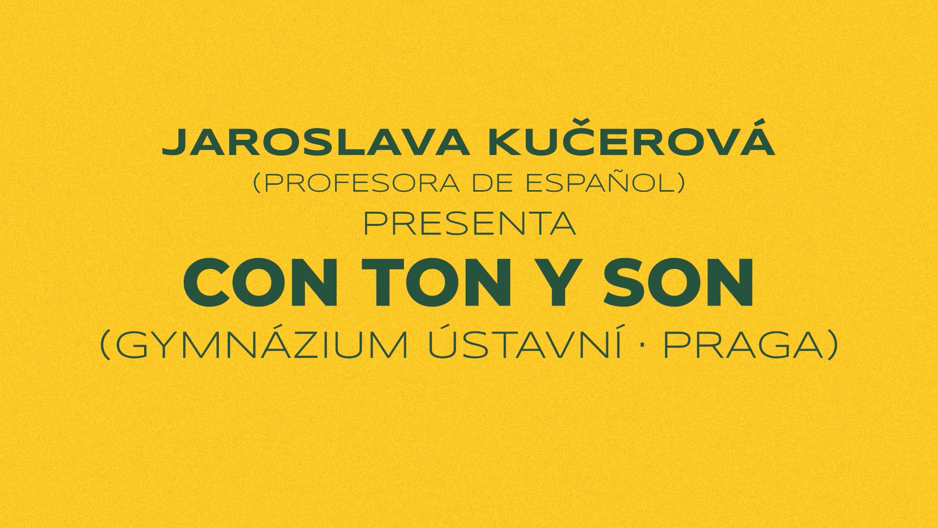 Jaroslava Kučerová presenta «Con ton y son»