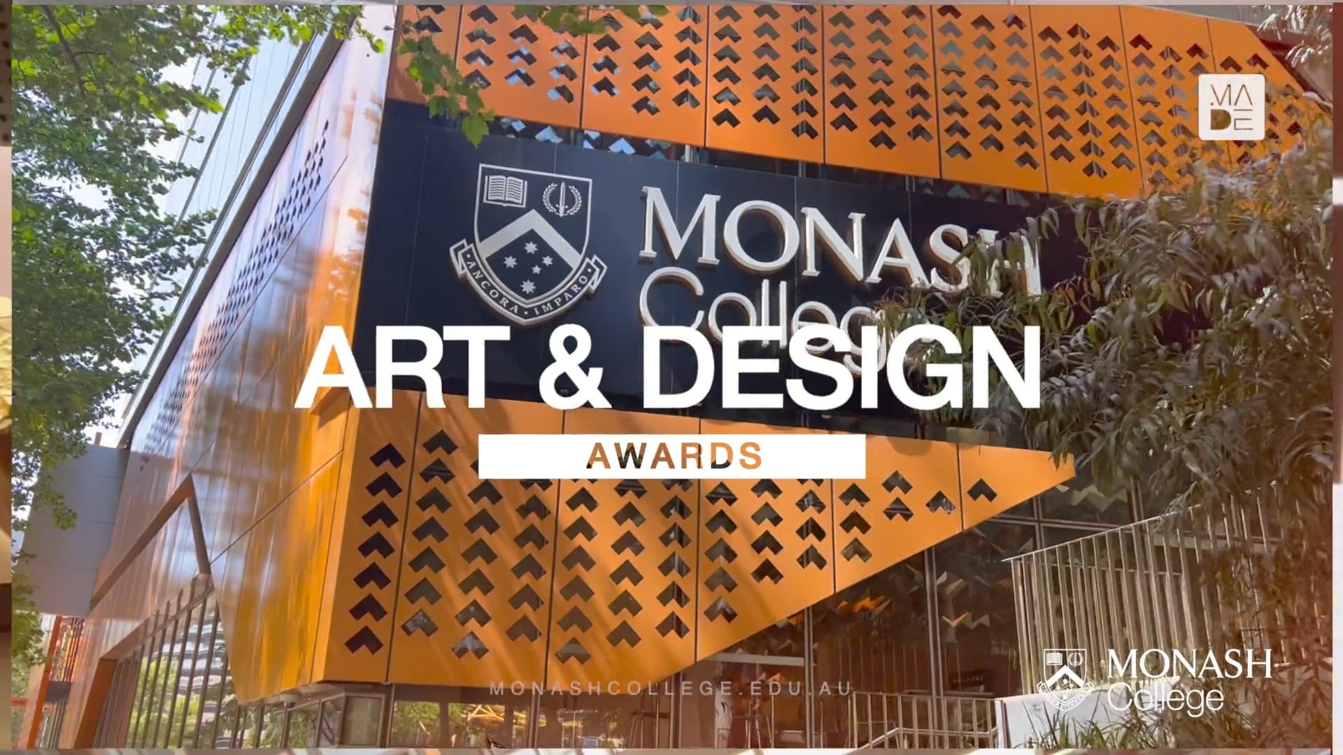 Monash College MADE awards – Promo