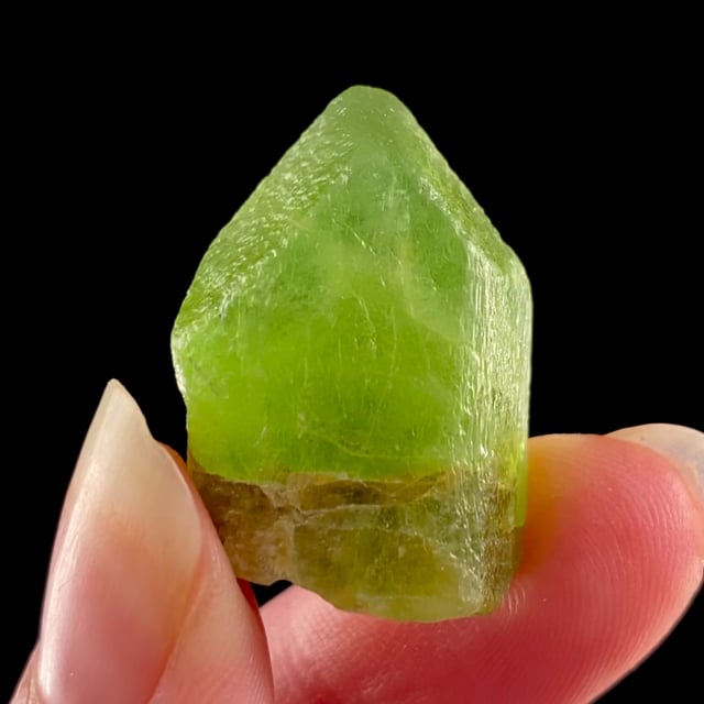 Forsterite var: Peridot (sharp gemmy crystal)