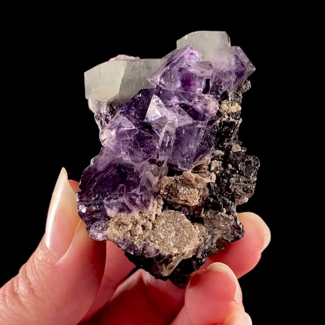 Fluorapatite with Fluorite (rare combo for the locality)