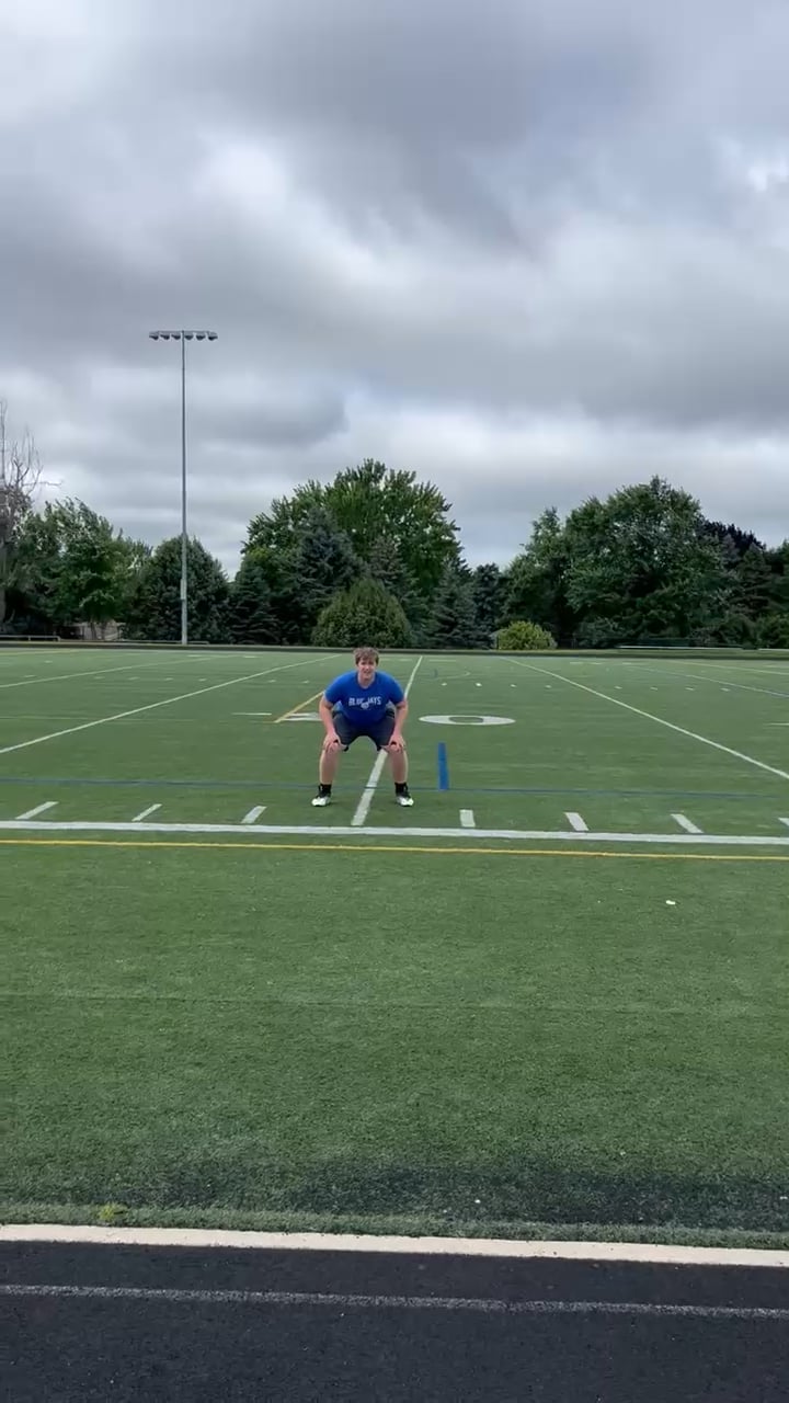 Watch caleb weland's 5-10-5 Agility: 6.41 seconds