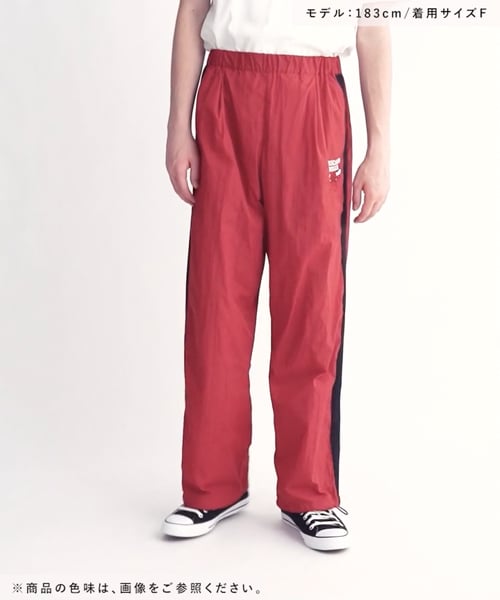 NBA】別注/サイドライン/チームロゴワッペン/ナイロンルーズパンツ