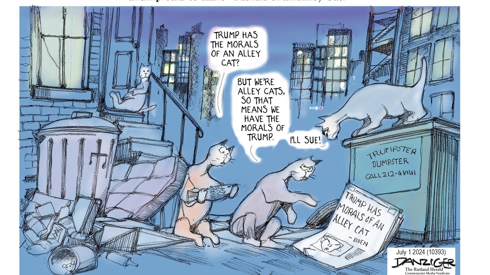 Danziger Live-Cartoon: Alley Cats