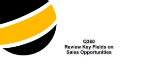 Sales Opportunity Form Key Fields